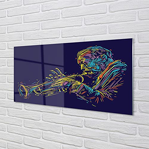 Impression sur verre haut de gamme de violon rustique 140x70cm - 2