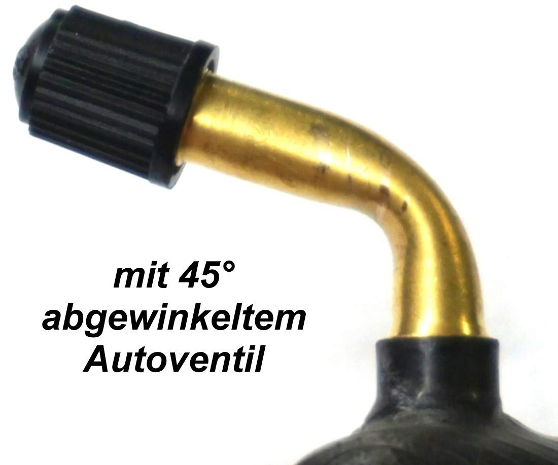 2x 12" 12 1/2 x 2 1/4 = 62-203 CBK-MS® Leichtlauf Reifen + Schlauch mit 45° Winkel Autoventil Kinderwagen Roller Dreirad Laufrad Fahrrad Anhänger