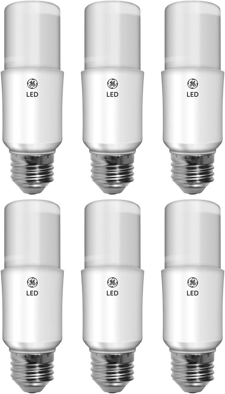 (6 bulbs) GE 66256 bright stik LED Tubular Light Bulb 5 watt 450