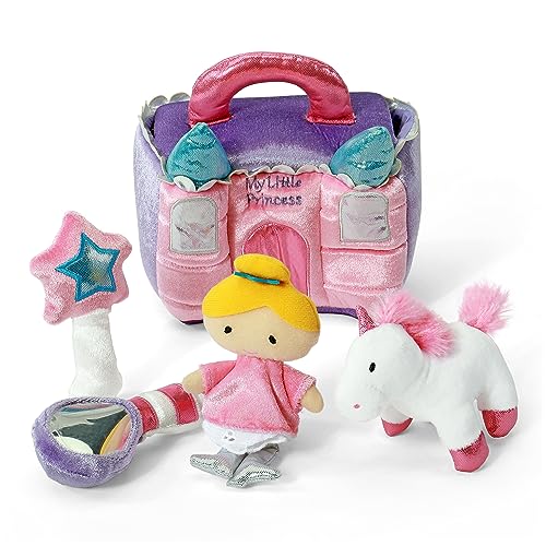 Image of GUND Baby Princess Castle 5-Piece Sensory Plush Toy Playset for Babies