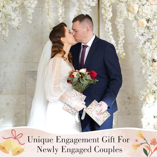 Image of Engrowtic Set of 2 Wedding Vow Books His and Hers (6.06x4.17) Premium Wedding Keepsake Essentials Elegant Bridal Shower Engagement Ceremony Gift for Bride Groom(Colorful,Wildflowers)