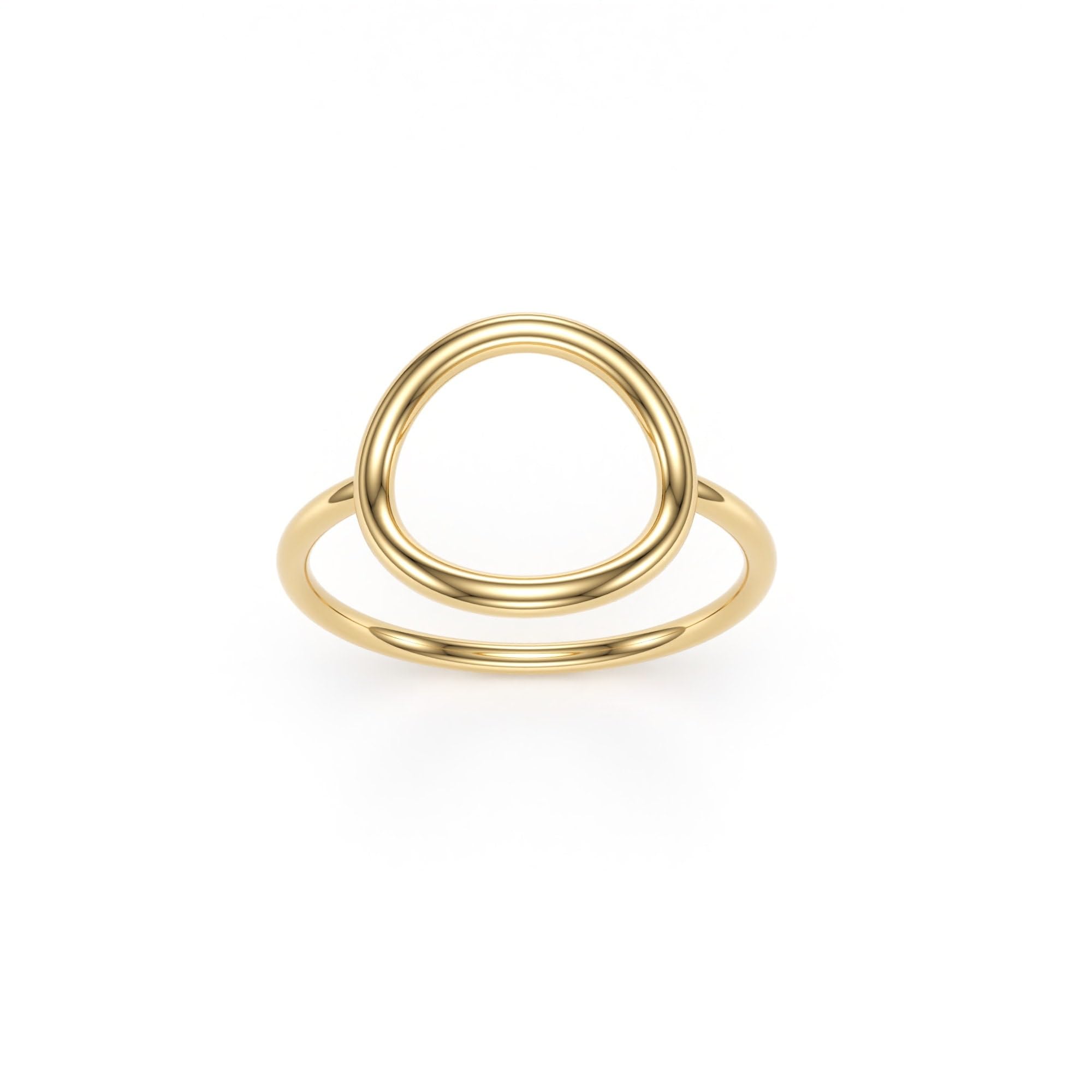 MARS CREATIONS 925 Sterling Silver Circle Rings Stackable Rings Adjustable Karma Statement Rings for Women (14K yellow Gold) (B0CXSXLX3T) Amazon Price History, Amazon Price Tracker