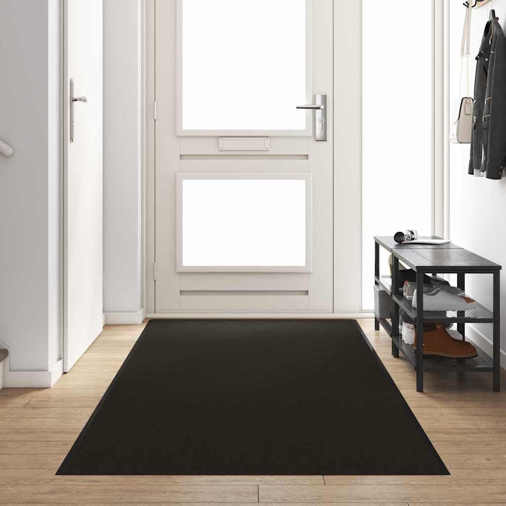Fußmatte Schwarz 120x350 cm Polyamid Sauberlaufmatte Flur