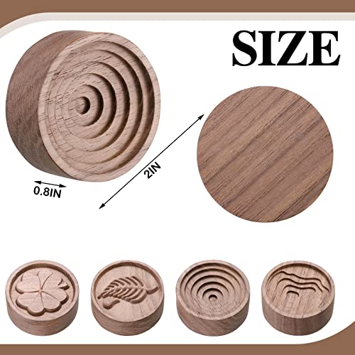 Zhehao 4 Packs Wood Car Essential Oil Diffuser Wooden Aromatherapy Round Car Oil Diffuser Essential Oil Diffuser Set For Home Office Bedroom Car Living Room Wardrobe Yoga Hall #TOP1