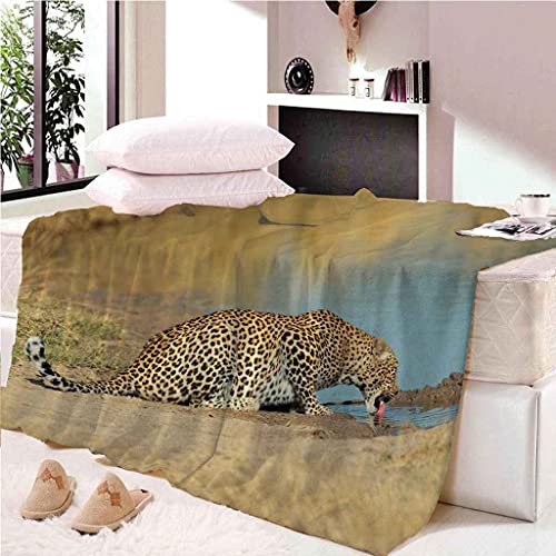 Couverture microfibre douce léopard des steppes jeté de lit haut de gamme - 3
