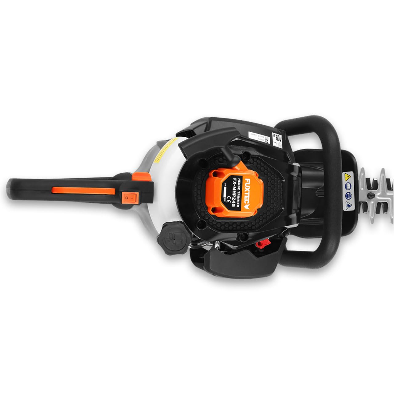 FUXTEC Cortasetos Profesional de Gasolina FX-MHP245-55cm - 24,5cm3 850W - Motor de 2 Tiempos - Cuchilla de 61cm - Mango ergonómico Giratorio