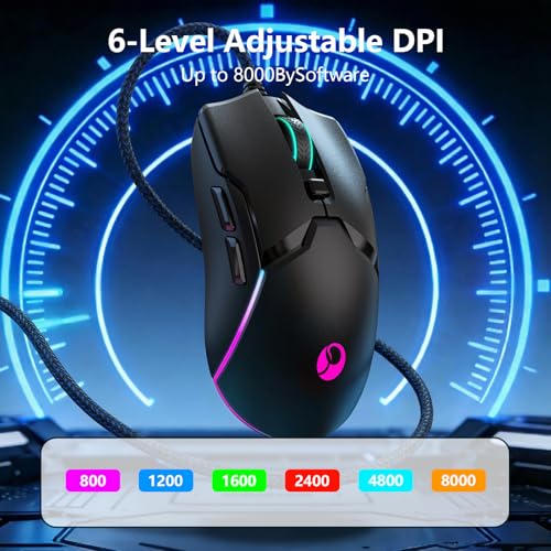 Souris de jeu XT13 RVB pour optimiser votre espace de travail et gaming - 5