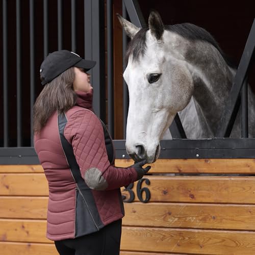 Image of Kerrits Women's Stablemate Quilted Equestrian Jacket - Durable, Stylish, Lightly Insulated Barn Coat with Stretch Panels