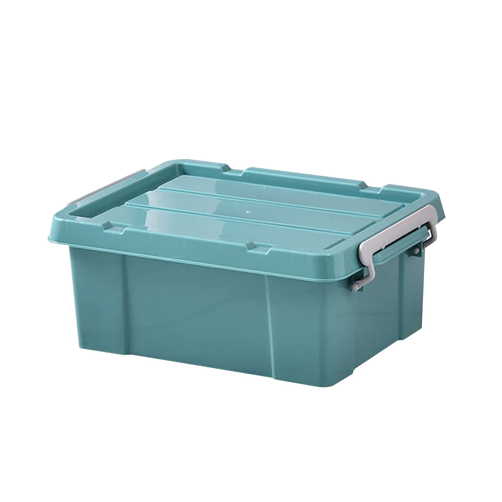 Scatola Portaoggetti Sotto il Letto, Fibbia Sigillata con Coperchio Può Essere Impilata Scatola Portaoggetti in Plastica, Adatta per il Fondo Del Divano Della Camera da Letto/Azzurro/100 Lit
