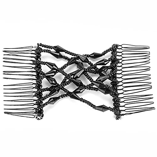 Pinza elástica de peine mágico para cabello para mujer y niña, clip elástico doble para cabello miniatura 2