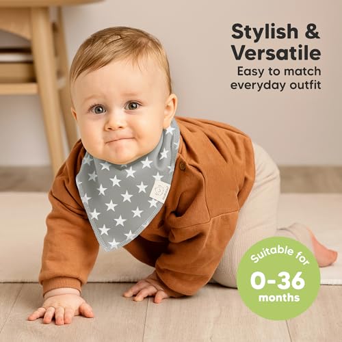 Image of 8pk Organic Baby Bandana Bibs for Drooling and Teething (Crossroads)