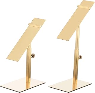 uxcell Shoe Display Stand 2 Pack Adjustable Height High Heel Shoe Risers Metal Shoe Rack Holder for Home Retail Store Supp...