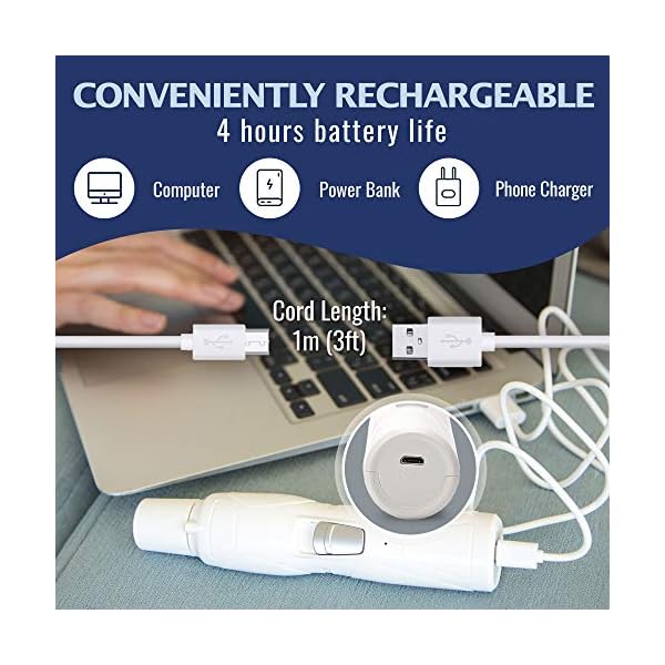 Rexipets cat and dog nail grinder - rechargeable electric pet nail clipper & trimmer- painless paws grooming - quiet 2-speed motor. 3 size ports for small, medium, large pets- up to 4 hours of charge - image 10
