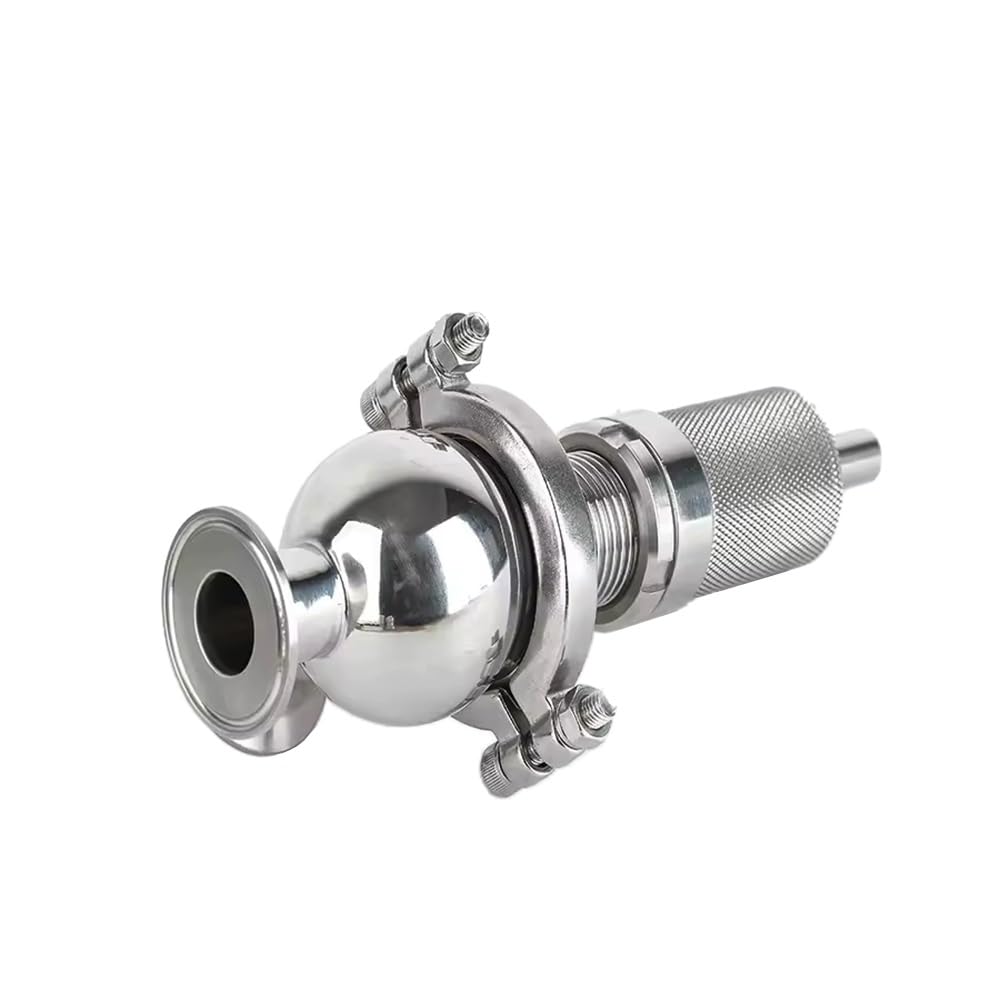 Valvola Di Sicurezza Sanitaria Tri Clamp Da 1" 1-1/4" 1-1/2" 2", SS304/316L, Regolabile 0,5-6 Bar, Guarnizione In PTFE, Lucidata A Specchio, Sanitaria For Alimenti E Farmaci (1 Pezzo)(SS304,1-1/4")