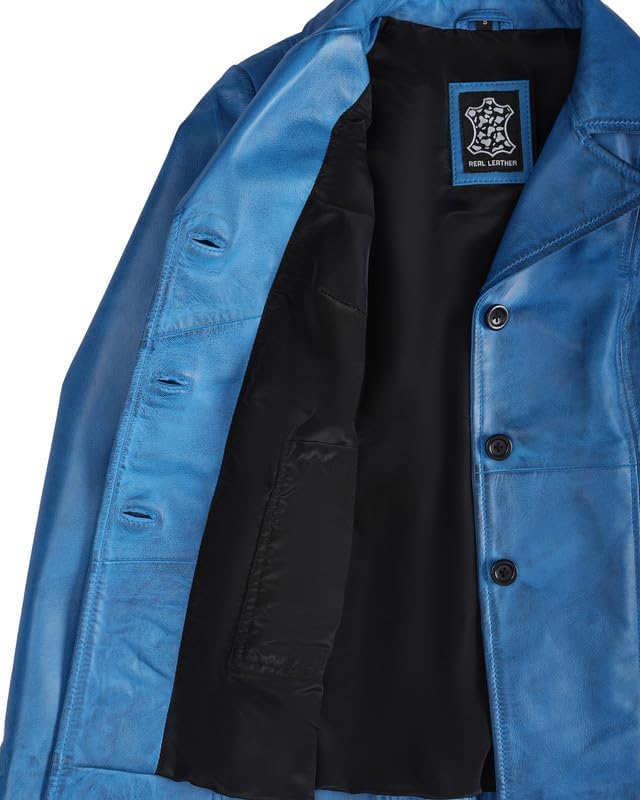 Decrum Leather Blazers for Women - Stylish Blazer Style Casual Real Lambskin Leather Jacket Women - Image 5