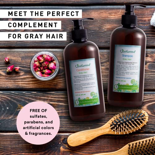 Just Nutritive Gray Hair Conditioner | Gray Hair Treatment | Just Natural Hair Care | Natural Conditioner 16 Oz. #TOP2