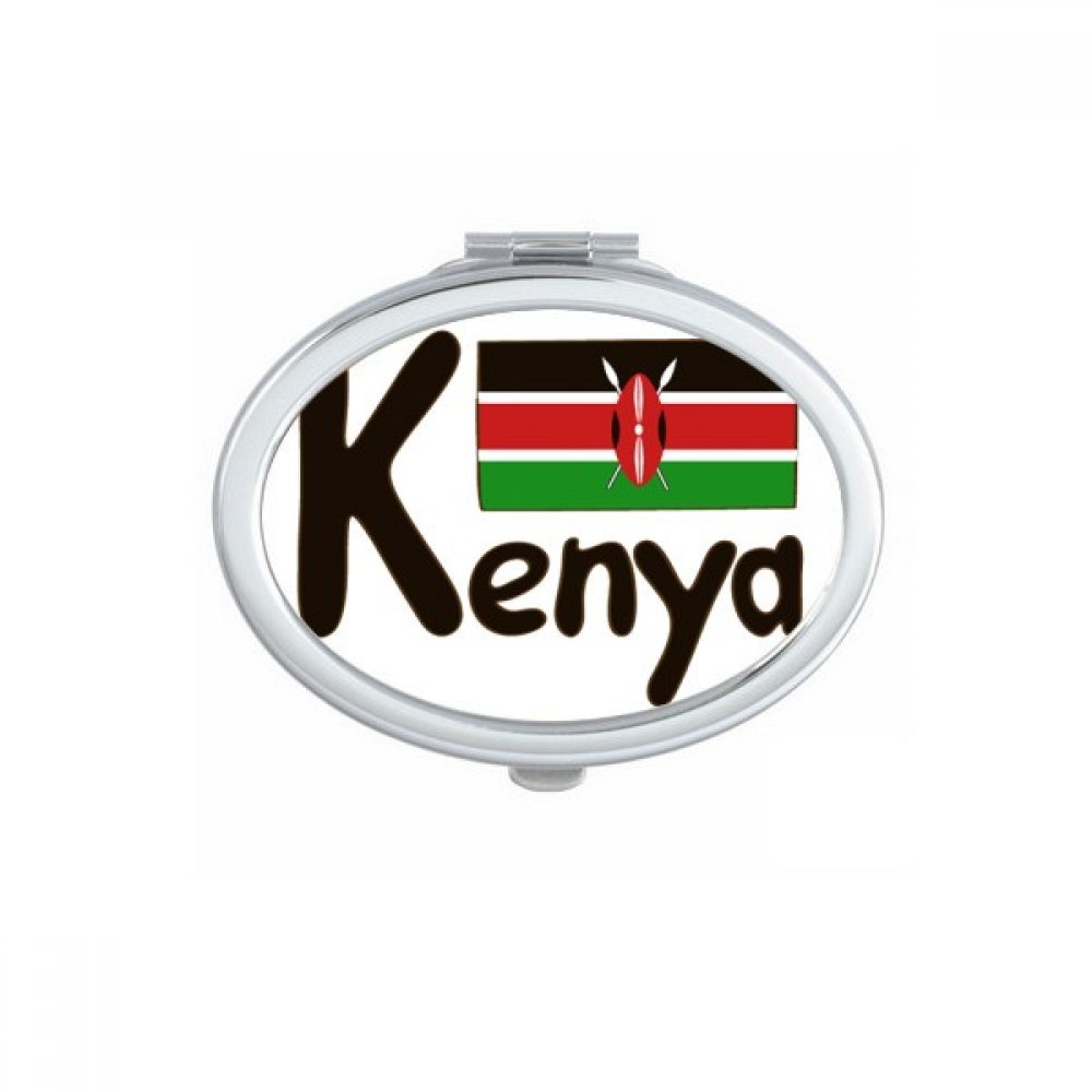 Miroir ovale Kenya fait main cadeau multicolore mignon de maquillage