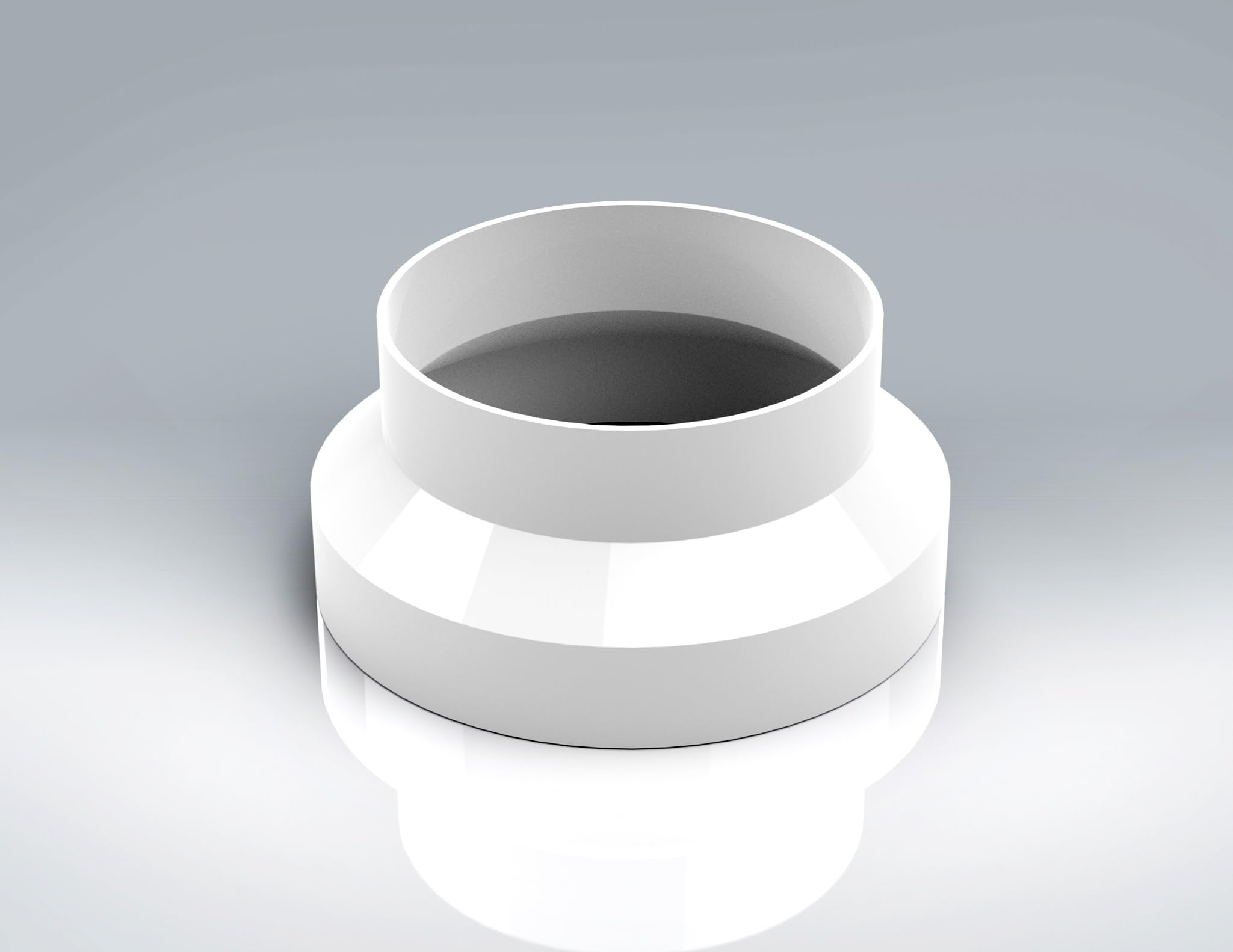 Ducting Reducer 125mm to 100mm, PVC 5 to 4 inch Ducting Joint to Connect Round Duct Pipe or Extractor Fans