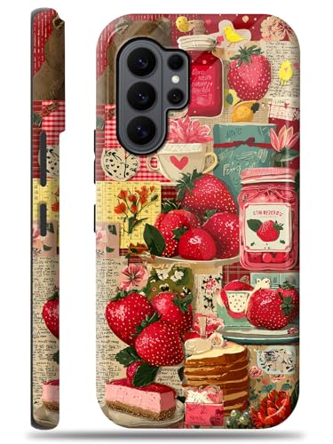 Coque Samsung S26 Ultra fraise vibrante style pour fille et femme