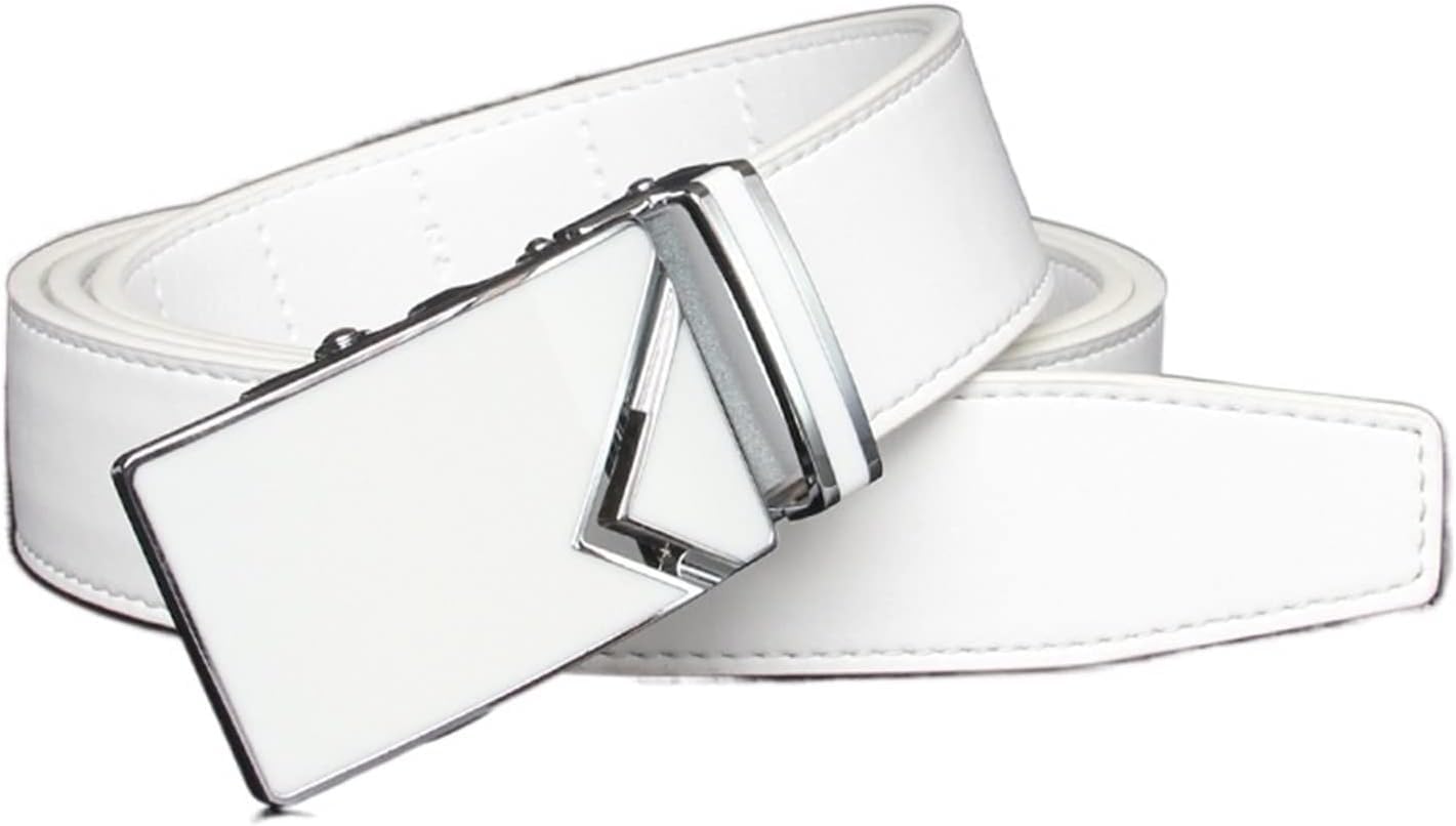 Ceinture mâle cuir blanc automatique 120 pour sublimer vos tenues chic et décontractées