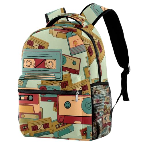 Sac de voyage décontracté à motifs cassettes pour le week-end