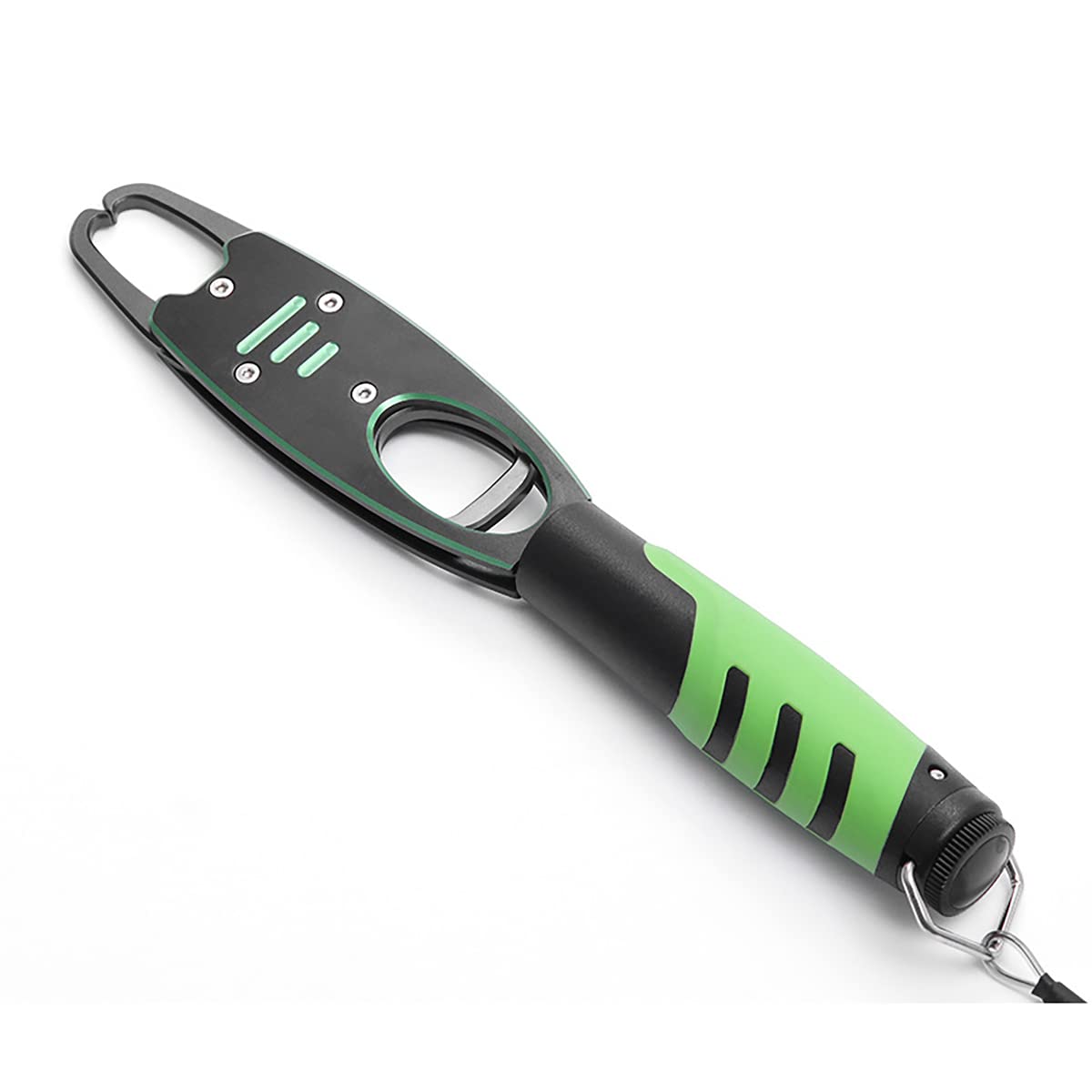 Set di 3 pinze da pesca portatili, in acciaio inox e alluminio, con bilancia e cordino, 15 kg