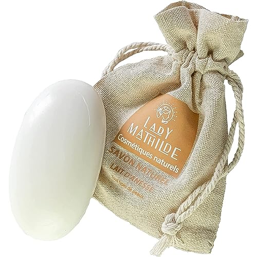 Lady Mathilde - Jabón de Leche de Burra - 100% natural - Todo tipo de pieles, Incluso Sensibles - Jabón Facial y Corporal - Aroma Natural de Frutos Rojos - Fabricado en Francia - 100 gr