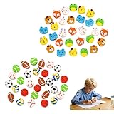 🛡️ Matériau sûr, non toxique & respectueux Fabriquées à partir d’un matériau non toxique et sans substances nocives, ces gommes conviennent à un usage quotidien par les enfants. Elles sont douces, résistantes et adaptées aussi bien à la maison qu’à l’école – une alternative sûre aux gommes standards type gomme Maped (mention comparative).
