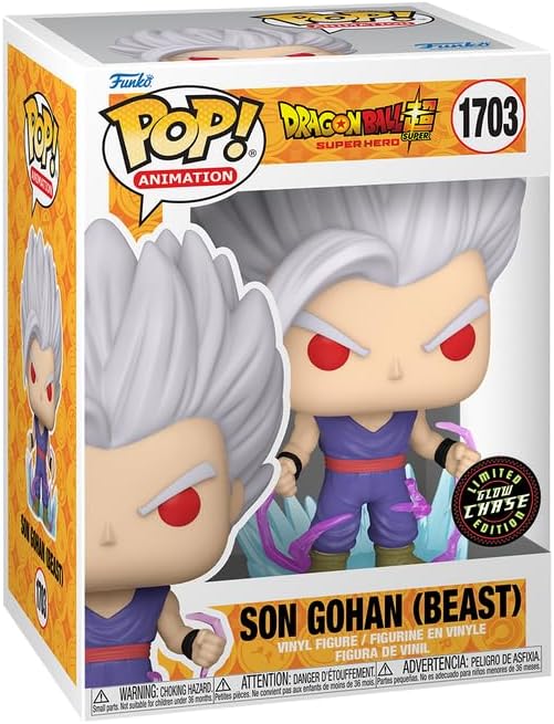 POP! Dragon Ball Super: Super Hero - Son Gohan (Beast) #1703 GITD Chase Bundled with Compatible Box Protector Case - Image 4