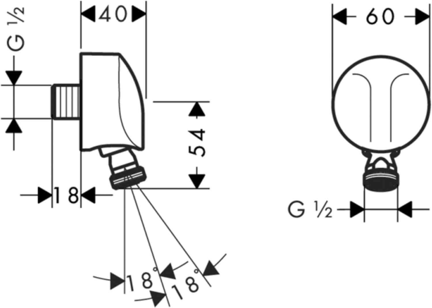 Hansgrohe FixFit Shower Holder, Chrome finish