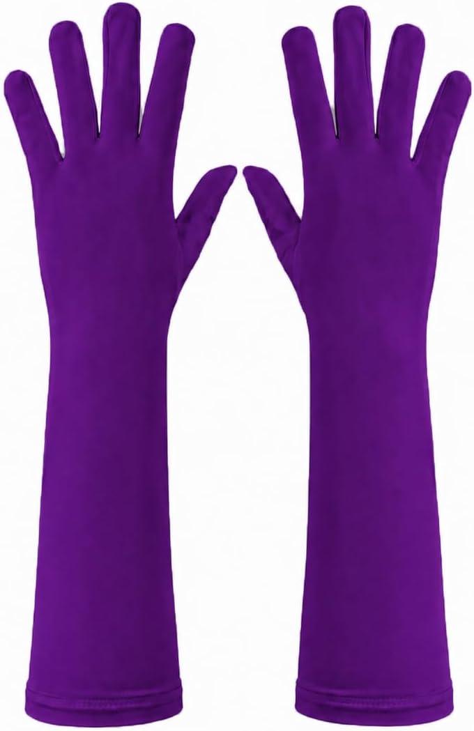 Sheface Men's and Women's 15'' Long Spandex Banquet Party Wedding Gloves - Stretchy Costumes