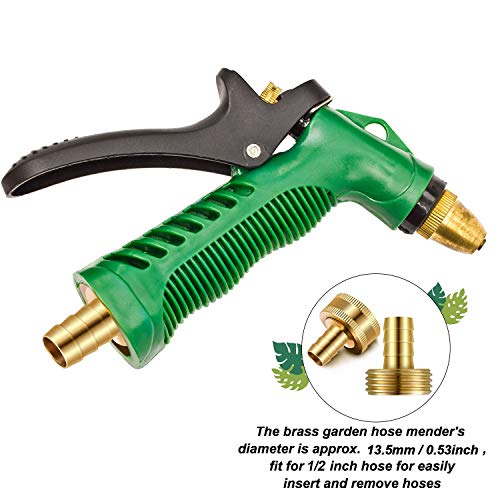 4 Sets 1/2 Inch Solid Brass Garden Hose Connector Hose Mender Water Hose Repair Kit Female Male Hose Coupling With Tape, Stainless Steel Clamp And 3/4 Inch Rubber Gasket #TOP3