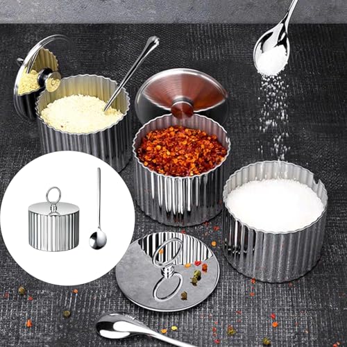 Pot à condiments multifonction en acier inoxydable avec couvercle pour préserver vos saveurs - 3