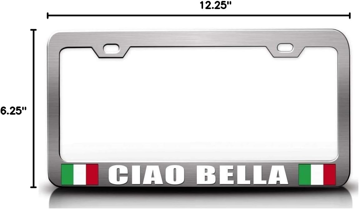 CIAO Bella Italian Italy Metal Car SUV Truck License Plate Frame Ch c84