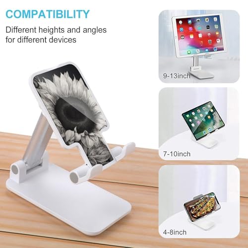 Support telephone bureau universel pliable reglable noir et gris - 3