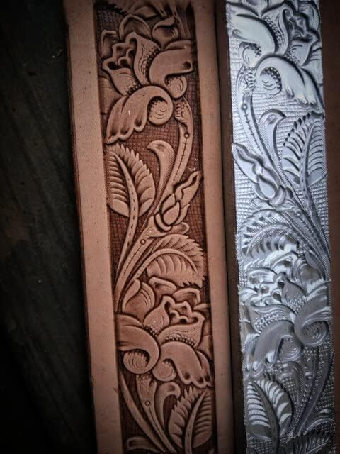rose embossing mould for leather,designer curling belt Leather craft template aluminum alloy embossing mold - (Color: 16x3cm)