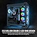 Thermaltake Pure Duo 120mm 16.8 Million RGB Color 5V ARGB Motherboard Sync 2 Light Rings 18 Addressable LED 9 Blades Hydraulic Bearing Case/Radiator Fan CL-F115-PL12SW-B