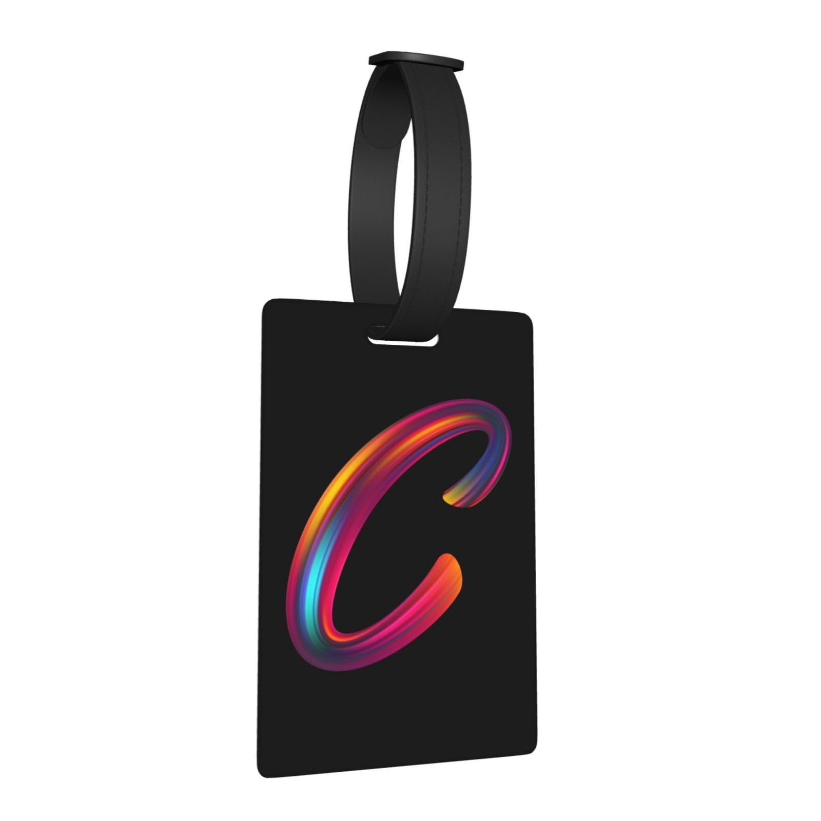 Cute Initial Luggage Tags for Suitcase, Colorful Letter Design Cruise Name Bag Tags, Small Novelty Baggage Identifiers ID Label for Women Men Kids