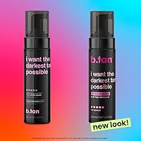 Vista 4 de b.tan Mousse autobronceador ultra oscuro Quiero el bronceado más oscuro posible - Espuma bronceadora sin sol de 1 hora de expresión rápida, brillo