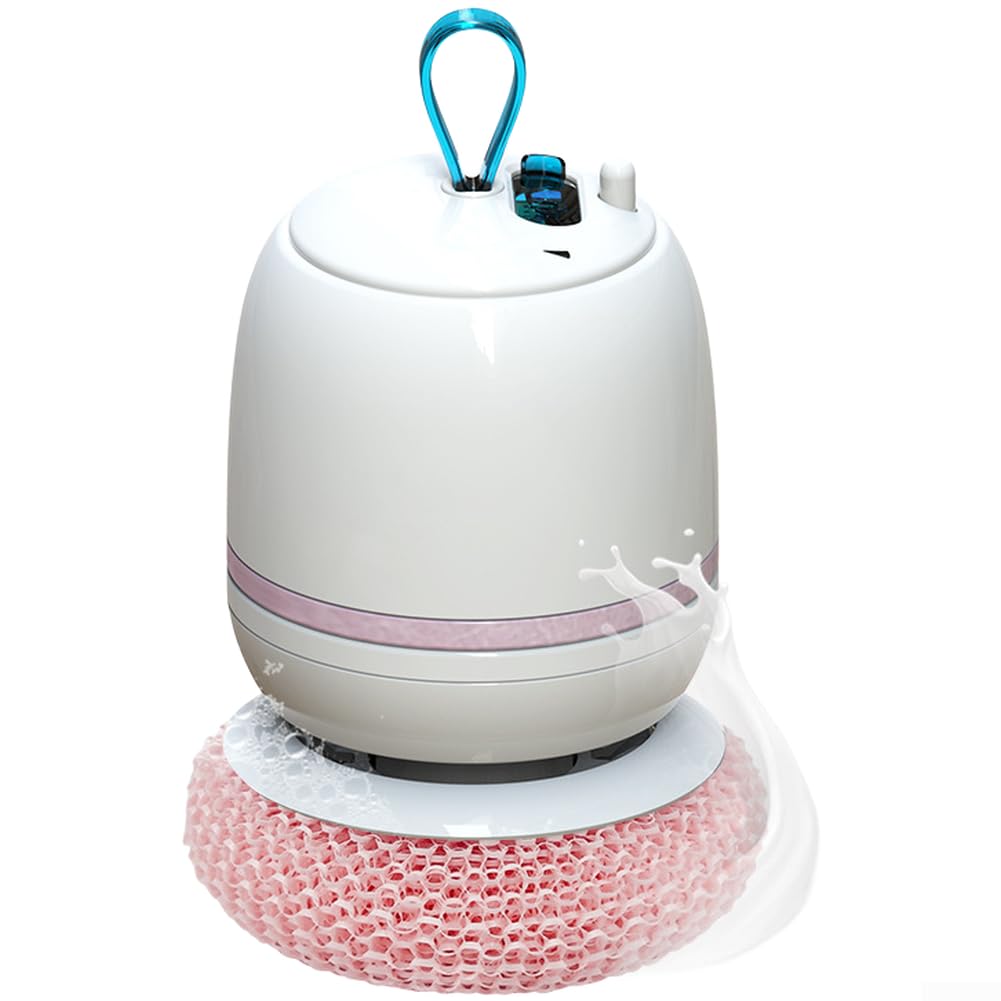 Honseadek Bola eléctrica inalámbrica para lavar platos, alimentada por USB, limpiador de cocina recargable con dispensador automático de detergente, limpieza de 360° (techo) — view 4