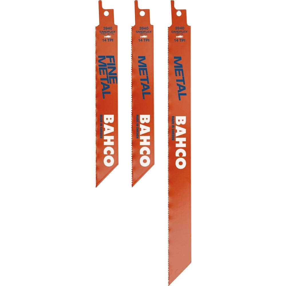 BAHCO Juego 5 Hojas robustes pour découpe de métal précise