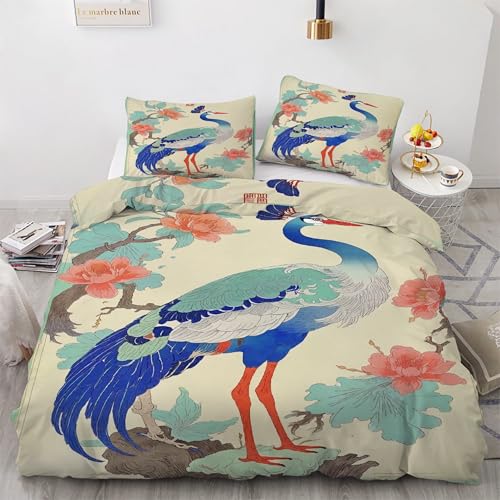 Housse de couette avec fermeture éclair et parure de lit 90x190 paon - 2
