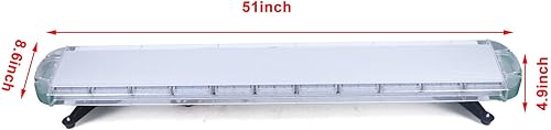 Miniatura 3 de Barra de luces estroboscópicas de emergencia de 51 pulgadas con 96 luces LED de advertencia para vehículos, seguridad, quitanieves, remolcadores,