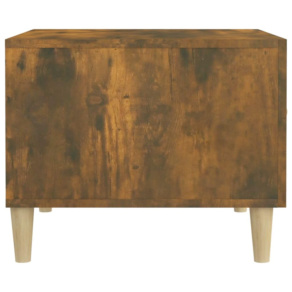2er Set Couchtische Räuchereiche 50x50x40cm Holzwerkstoff | Beistelltische mit Schublade für das Wohnzimmer, stabiler Holzwerkstoff, minimalistischer Nachttisch im Doppelpack.