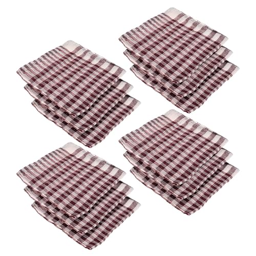Image of Kuber Industries Pack of 24 Cotton Cloth for Cleaning | Duster Cloth for Home Cleaning | Wiping Cloth for Kitchen | Kitchen Napkins | Maroon