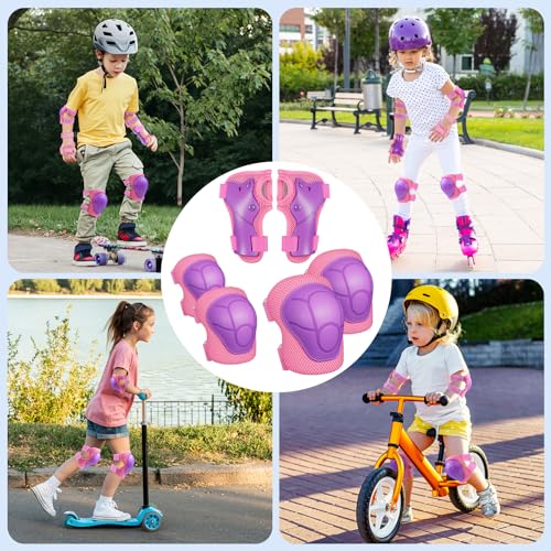 Image of CKE Toddler Knee Pads and Elbow Pads with Wrist Guards for Kids, Size M | 3-in-1 knee pads for kids with wrist guards. Kids knee pads and elbow pads for skating, cycling, rollerblading and scooters