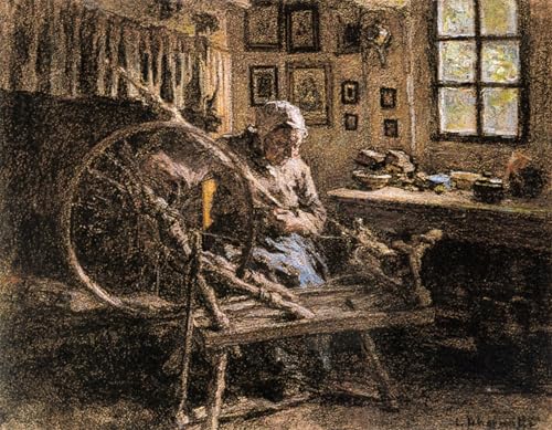 Art Poster le Rouet Léon Augustin L'hermitte : Impression d'Art Grand Format 60x90