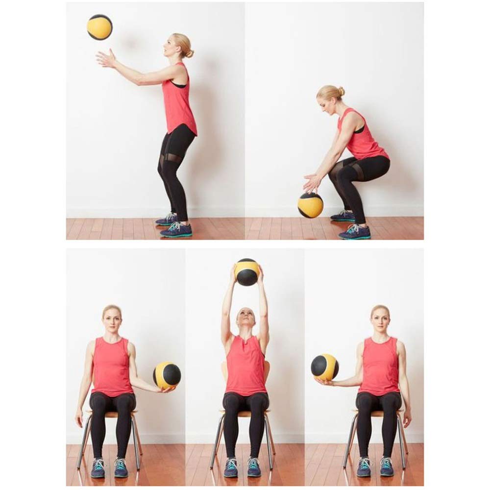 Palle mediche Palla Medica Per Il Fitness A Casa, Palla Di Gomma, Sfera Di Gravità Per Allenamento Della Forza Muscolare Antiscivolo E Anticaduta, 1kg, 2kg, 3kg, 4kg, 5kg, 6kg, 7kg, 8kg, 9kg, 10kg