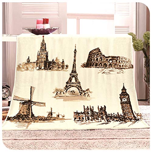 Manta De Franela, Manta De Forro Polar Sherpa, Manta Difusa Reversible Cálida Súper Suave Y Cálida, Mantas De Sofá De Construcción De Fama Mundial, Para Sala De Estar, Cama, Sofá ( Size : 32'x 60' )