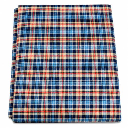 Image of Cotswool Checks Unstitched Shirt Fabric 2.25 Meter, 44 Inch